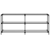 Console Table with Transparent Glass Top 194.5x30x81 cm Steel 846034