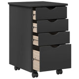 Desk Cabinet Set 2 pcs Grey Solid Pine Wood 3438767