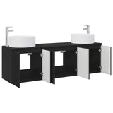 Bathroom Cabinet Set 3 pcs Black 49.5 x 44.5 x 65.5 cm 3405728