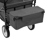 ZNTS Folding Hand Trolley with Canopy Steel Grey 145512