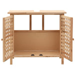 Sink Cabinet with Mirror Solid Walnut Wood 247607