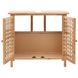 Sink Cabinet with Mirror Solid Walnut Wood 247607