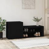 Shoe Cabinet Black 130x35x54 cm Engineered Wood 816745