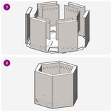 Smokeless Fire Pit Black 58 x 58 x 51 cm Steel 858980