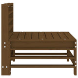 Garden Middle Sofas 2 pcs Honey Brown Solid Wood Pine 825642