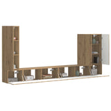 TV Wall Cabinet Set Wall-mounted 6 pcs Artisan Oak 3408960