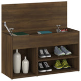 Shoe Bench Brown Oak 80x30x45 cm Engineered Wood 816055