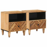 Bedside Table 2 pcs Brown 50 x 33 x 60 cm Solid Mango Wood 4018923