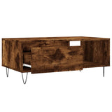 Coffee Table Smoked Oak 90x50x36.5 cm Engineered Wood 830569