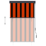 Outdoor Roller Blind 100x250 cm Orange and Brown 145960
