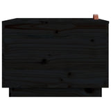 Storage Boxes with Lids 3 pcs Black Solid Wood Pine 818249