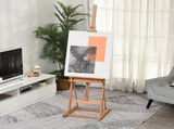Wooden Easel Stand H-Frame Artist Easel with 171-230cm Adjustable Height and 0-80&deg Working Angles T3398P342435