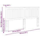Headboard with Headboard Sonoma Oak 180 cm Engineered wood 887728