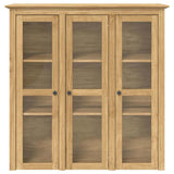 Cabinet with Glass Doors BODO Honey Brown 42023485