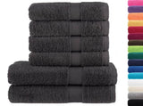 6 Piece Premium Towel Set SOLUND Anthracite 600 gsm 137554
