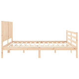 Bed Frame without Mattress 200x200 cm Solid Wood 3194786