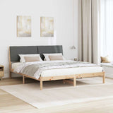 Bed frame Brown and dark grey 180 x 200 cm Solid pine wood 3394364