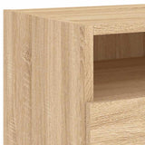 Bedside Cabinets with LED Lights 2 pcs Sonoma Oak 40x39x37 cm 836803