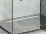 Shower Drain Line Design with 360&deg Siphon Silver 90 cm 42015983