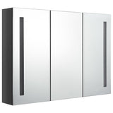 ZNTS LED Bathroom Mirror Cabinet 89x14x62 cm Shining Grey 326528