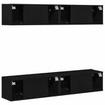 TV Cabinet Set 4 pcs Black oak 80 x 30 x 30 cm Engineered wood 3333051
