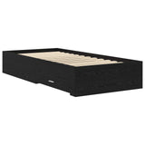 Bed Frame with Storage Black Oak 80 x 200 cm Engineered Wood 3429531