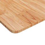 Square Table Top Light Brown 70x70x1.5cm Treated Solid Wood Oak 343003