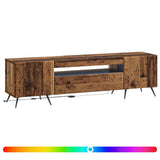 LED TV Cabinet Old Wood Engineered Wood 897573