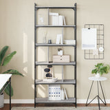 Bookcase 6-Tier Grey Sonoma 76x32x192 cm Engineered Wood 833948