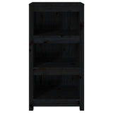Book Cabinet Black 50x35x97 cm Solid Wood Pine 821708