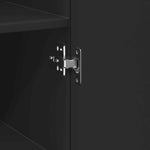 Slim Storage Cabinet Black 30x42.5x225 cm Engineered Wood 3281260