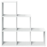 Room Divider Bookcase 3-Tier White 99x29x99 cm Engineered Wood 857958