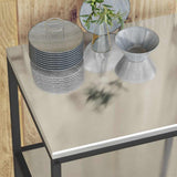 Kitchen Storage HATTEM Silver 90 x 50 x 92 cm Steel 874958