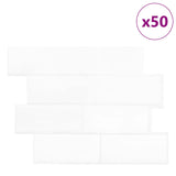 Decorative Stickers 50 pcs White 29 x 21 cm 42046140