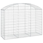 Arched Gabion Basket 150x50x100/120 cm Galvanised Iron 153455