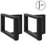 Coffee Table Legs T-Shaped 2 pcs Black 50x25x cm Steel 4013008