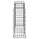 Arched Gabion Baskets 4 pcs 200x50x100/120 cm Galvanised Iron 3146322