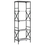 ZNTS Bookcase 5-Tier Grey Sonoma 59x35x171 cm Engineered Wood 837625