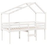High Sleeper Bed without Mattress White 80x200 cm Solid Wood Pine 3282056
