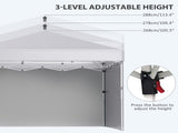 3 x 3 Pop Up Gazebo, UPF 30 with 2 Sidewalls, Leg Weight Bags and Wheeled Bag, Height T3398P315379