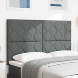 Headboard with Headboard Dark Grey 144 cm Faux Leather 3337913