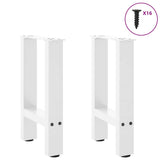 ZNTS Coffee Table Legs White 2 pcs 28x cm Steel 4013273