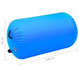 Inflatable Gymnastic Roll with Pump 100x60 cm PVC Blue 92714