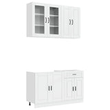 Kitchen Unit PORTO 4 pcs High Gloss White Engineered Wood 3438339