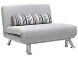 Single Sofa Bed, 1 Person Sleeper Foldable Lounge with Pillow, Grey T3398P328104