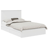 Storage Bed with Drawer White 135 x 190 cm Engineered Wood 3409559