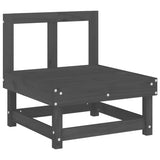 3 Piece Garden Lounge Set Grey Solid Wood Pine 825417
