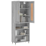 Highboard Grey Sonoma 69.5x34x180 cm Engineered Wood 3200055
