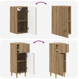 3 Piece Bathroom Cabinet Set ARNHEM Artisan Oak Engineered Wood 3417773
