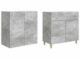 Cabinet Set 2 pcs Concrete Grey 66 x 34.5 x 90 cm 3416586